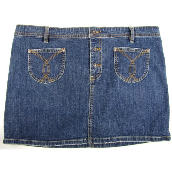 SALE! Denim Jean Blue Short Mini Skirt - Picture 1 of 3